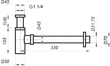 Сифон для раковины BelBagno BB-SMT2-01 хром