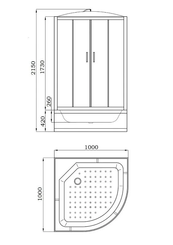 Душевой бокс Parly EF1021