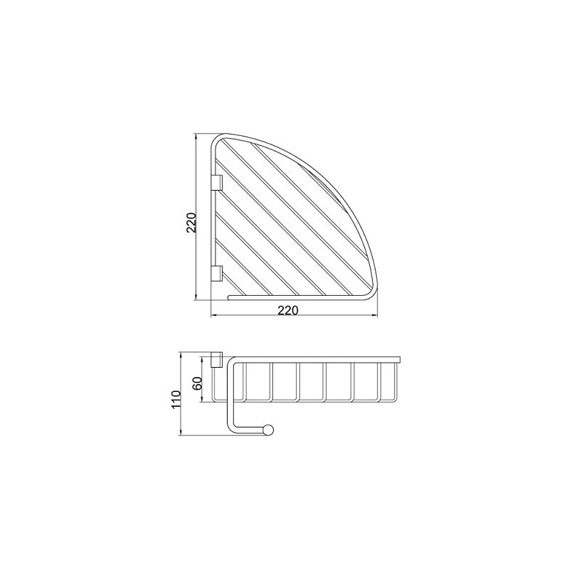 Полка Veragio Basket VR.GFT-9055.BR бронза