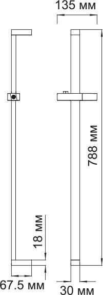 Стойка душевая Wasserkraft A037