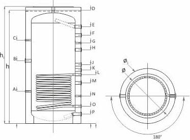 Буферный накопитель Sunsystem PR 2000 Ф 1200 09060015202008 2000 л серый