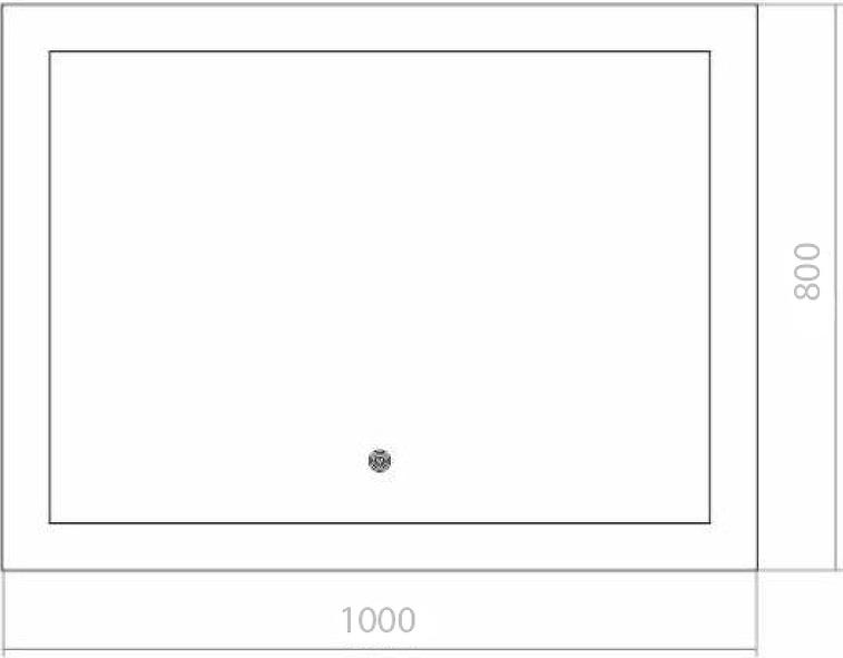 Зеркало Creto Tivoli 100 6-1000800T с подсветкой и сенсорным выключателем