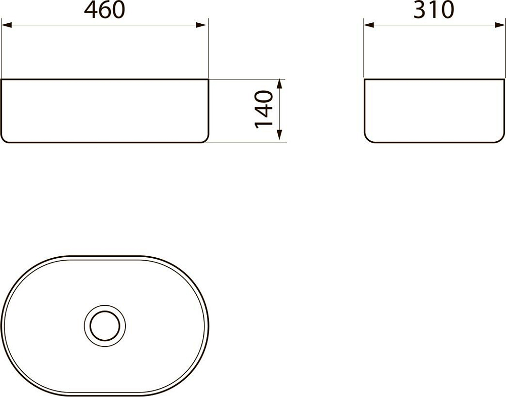 Умывальник Point Виктория 46 PN43062, белый