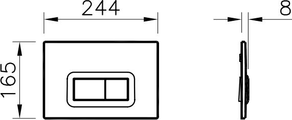 Комплект VitrA Normus 9773B003-7200 кнопка хром