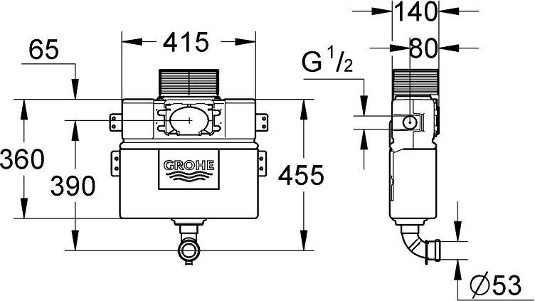 Смывной бачок для унитаза Grohe Flushing cistern solo 38422000