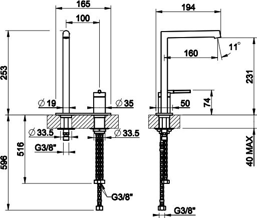 Смеситель для раковины Gessi Ingranaggio 63516#031, хром