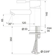 Смеситель для раковины Kaja Ipuri 55020-C хром