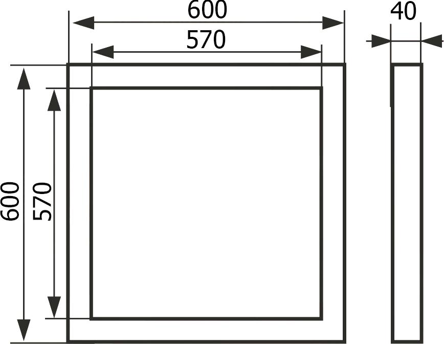 Настенный люк Evecs Ceramo D6060 60х60