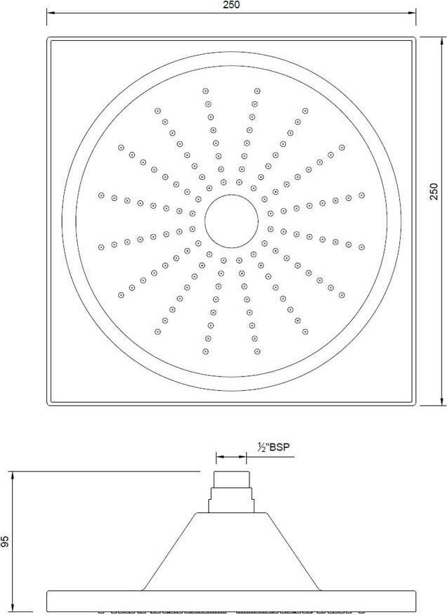 Верхний душ Jaquar Overhead Shower OHS-CHR-1743 хром