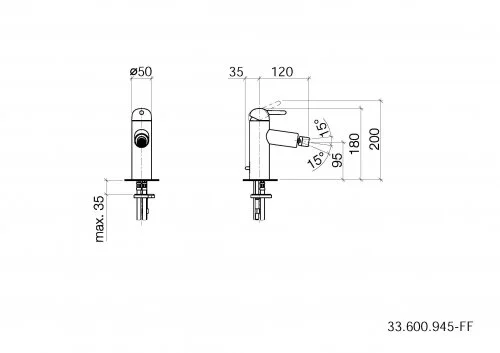 Смеситель для биде Dornbracht Source 33 600 945-00 хром