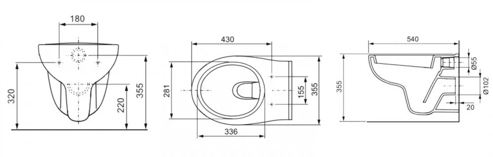 Инсталляция TECE Base K440407.WC1 с унитазом TECE V04 с кнопкой смыва TECEnow, черный матовый