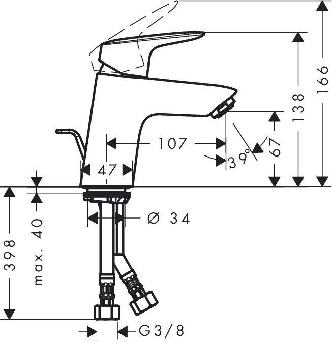 Смеситель для ванны с душем Hansgrohe Logis 71400000/71070000 хром