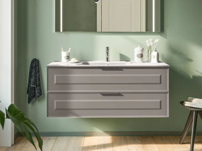 Тумба под раковину Berloni Bagno Suite Vintage SUVBS2C120C/176/SHALAO 176 серый