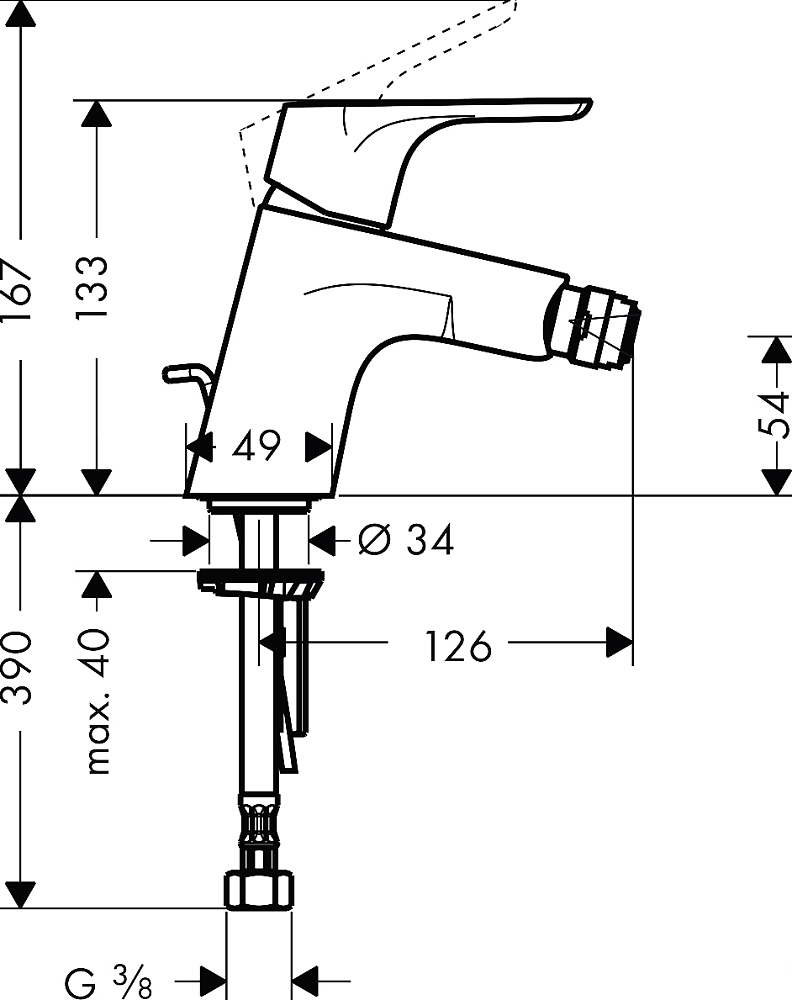 Смеситель для биде Hansgrohe Focus E2 31920000, хром