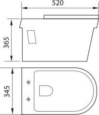 Подвесной унитаз Aquanet Rimless Glide-W CL-11042 безободковый с тонким сиденьем микролифт