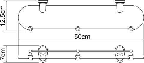 Полка стеклянная Wasserkraft Main 9244