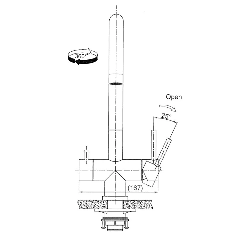 Смеситель для кухни Seaman Eco Venice SSN-1338-DG черный