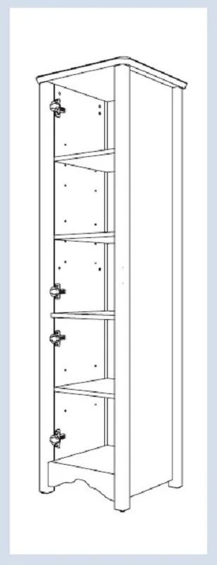 Шкаф-пенал Caprigo Preston 33950L-TP810 серый