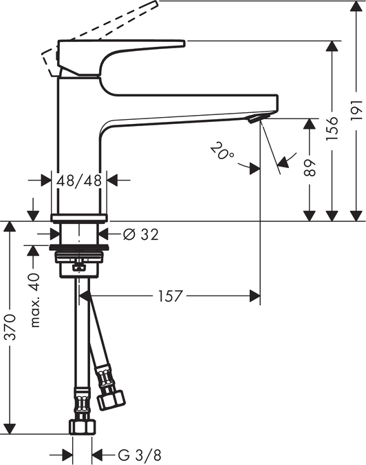 Смеситель для раковины Hansgrohe Metropol 32502000 с донным клапаном Push-Open, хром