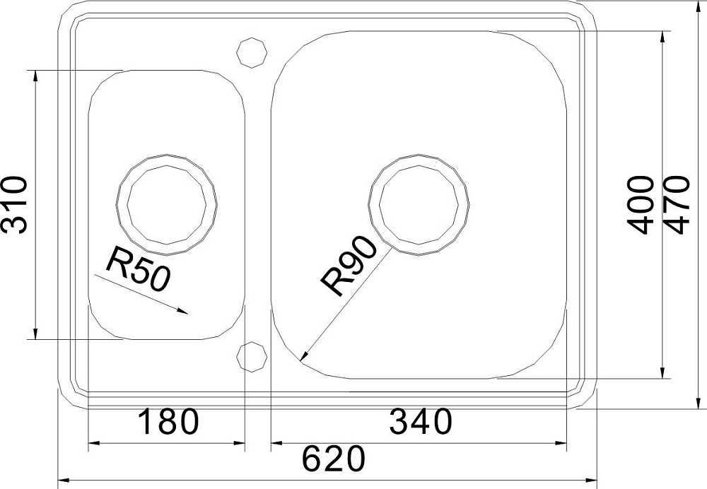 Кухонная мойка Oulin OL-0304