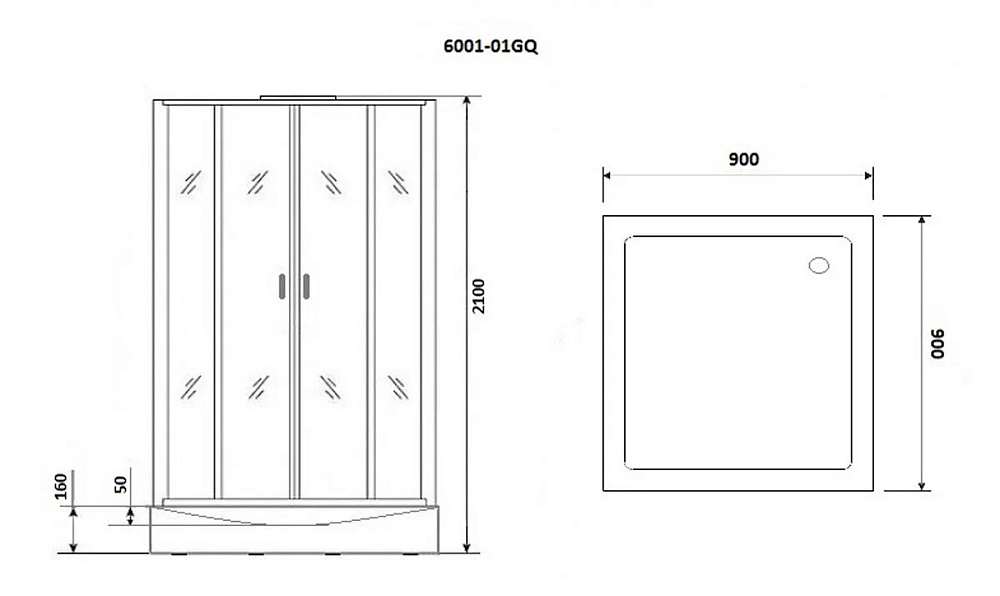 Душевая кабина Niagara Premium NG-6001-01GQ