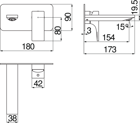 Смеситель для раковины Nobili Seven SE124198CR, хром