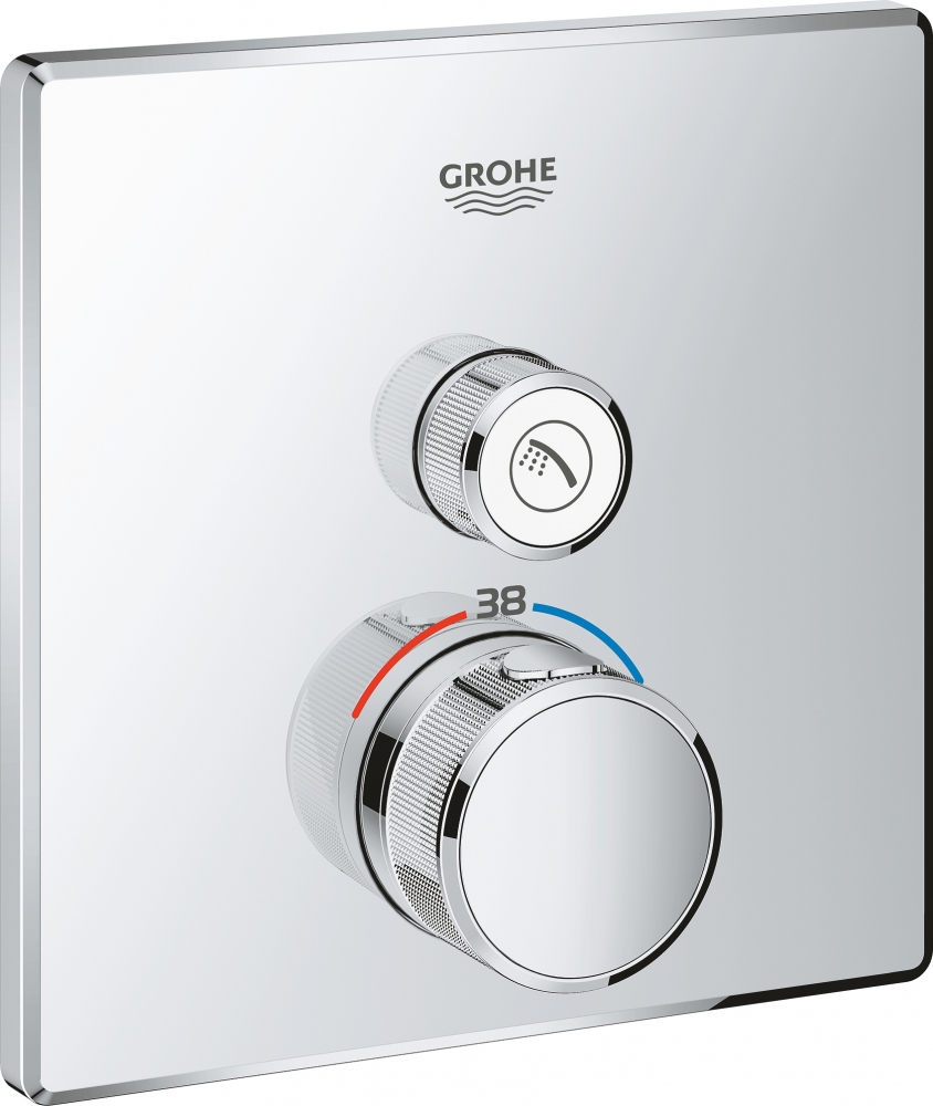 Хромированный смеситель для душа Grohe Grohtherm SmartControl 29123000