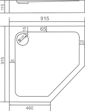 Поддон для душа Good Door Диаманд 90x90