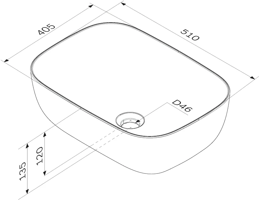 Раковина накладная AM.PM Func M8FWCC10510BM 50 см, черный матовый