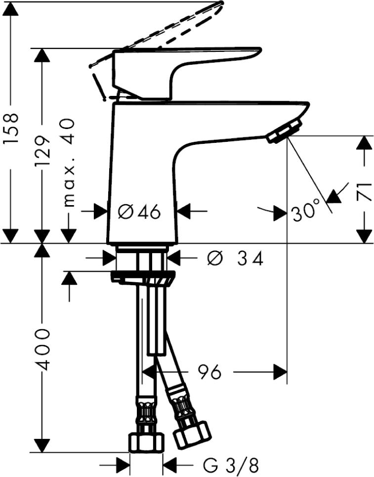 Смеситель для раковины Hansgrohe Talis E 71702000, хром