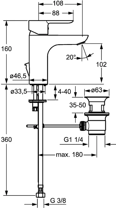 Смеситель для раковины Hansa Ligna 6092203 хром