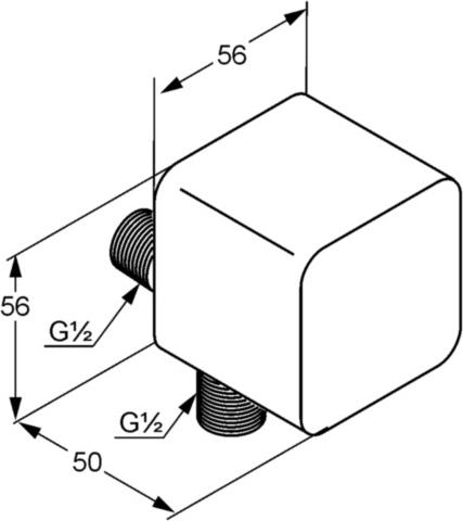 Шланговое подсоединение Kludi A-QA 6554343-00, белый