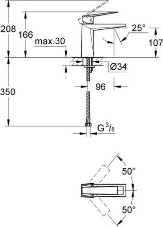 Смеситель для раковины Grohe 23029AL0 тёмный графит, матовый