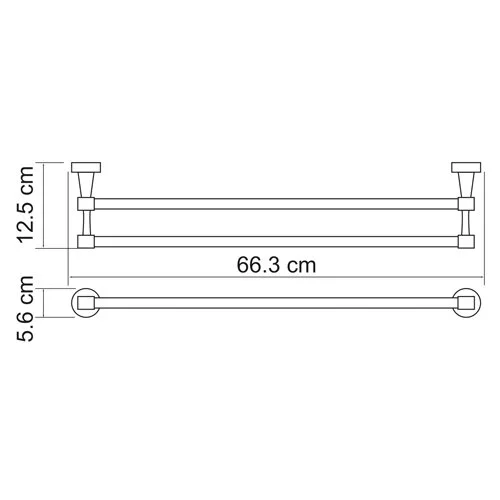 Полотенцедержатель WasserKRAFT Isen К-4000 K-4040 хром