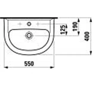 Раковина Laufen Pro 1495.1.104 белый