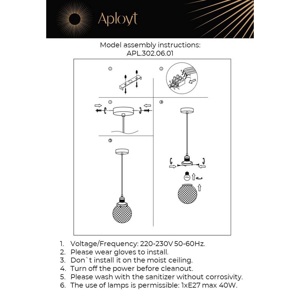 Подвесной светильник Aployt Sofi APL.302.06.01