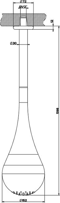 Верхний душ с кронштейном Gessi Goccia 33752#279, белый