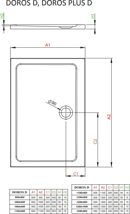 Поддон для душа 120х100 см Radaway Doros D SDRD1210-01