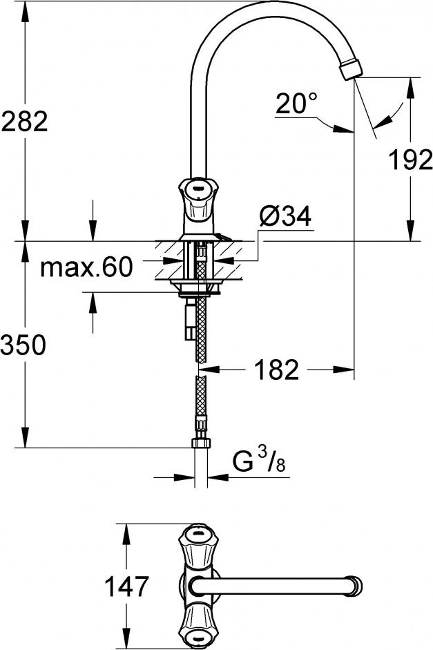 Смеситель Grohe Costa L 31812001 для кухонной мойки