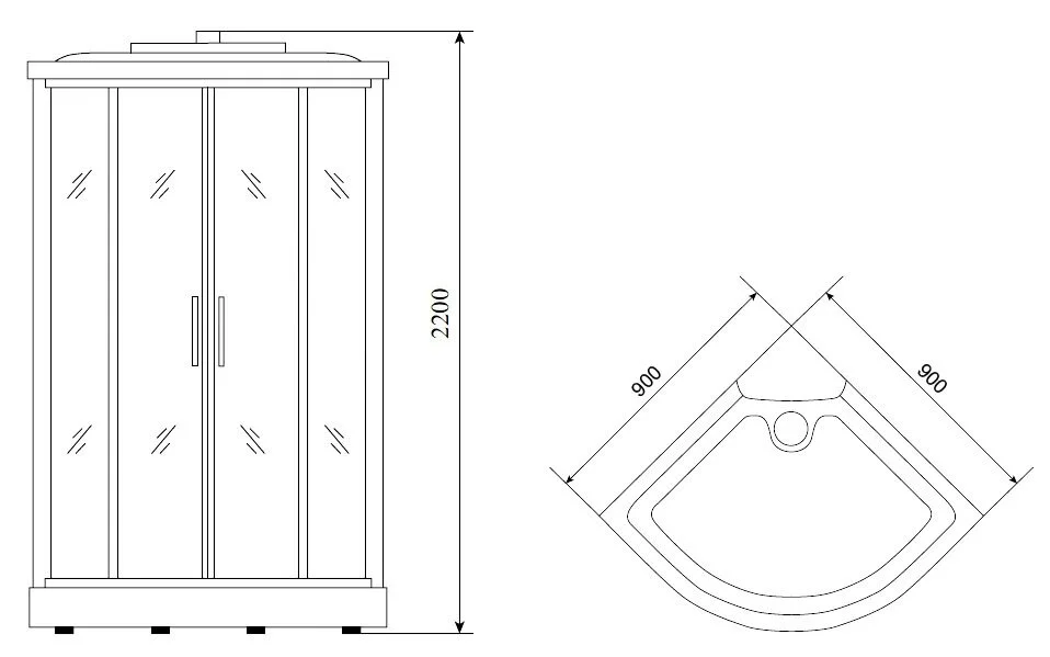 Душевая кабина Timo Standart T-1109 P