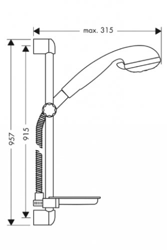 Душевой гарнитур Hansgrohe Croma 27773000