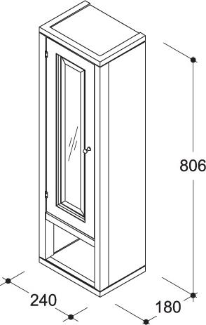 Шкаф Caprigo Альбион 240 BIANCO Antico L