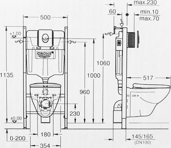 Инсталляция для подвесного унитаза Grohe Solido 38939000