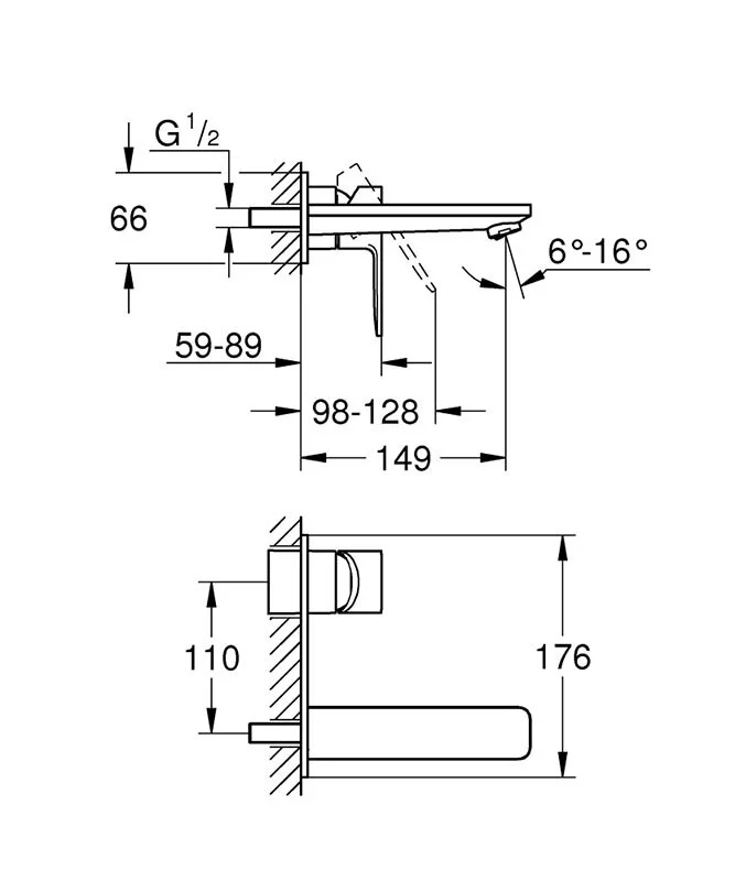 Смеситель для раковины Grohe Lineare New 19409AL1 черный