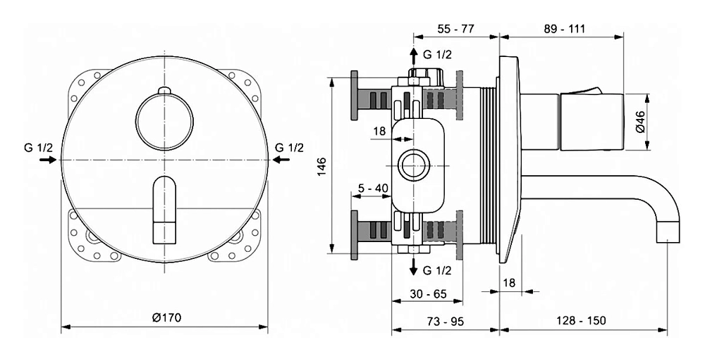 Смеситель для раковины Ideal Standard Ceraplus A6147AA хром