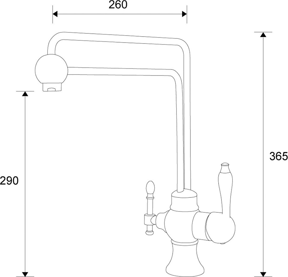 Смеситель Zorg Sanitary ZR 345 YF Steel для кухонной мойки