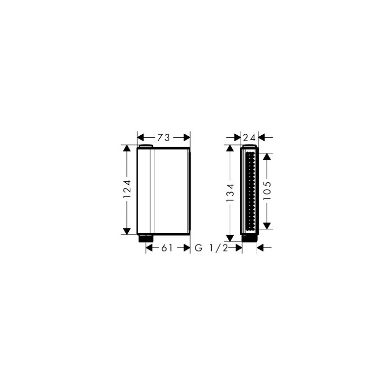 Душевая лейка Axor One 45720670 черный