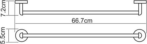 Полотенцедержатель 67 см WasserKRAFT Rhein K-6230O, хром