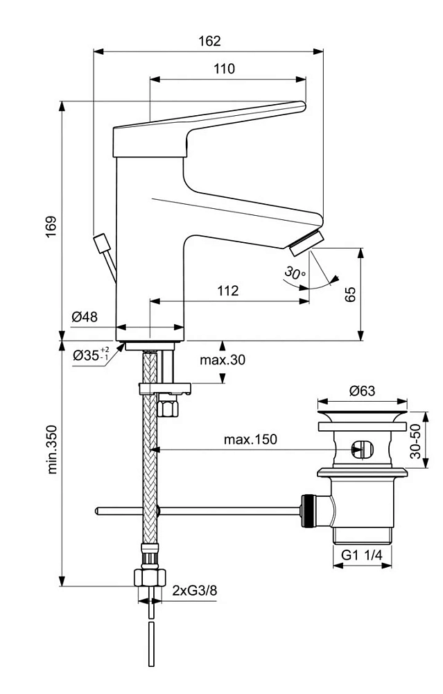 Смеситель для раковины Ideal Standard Ceraplus BC091AA хром