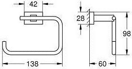 Держатель туалетной бумаги Grohe Essentials Cube 40507001